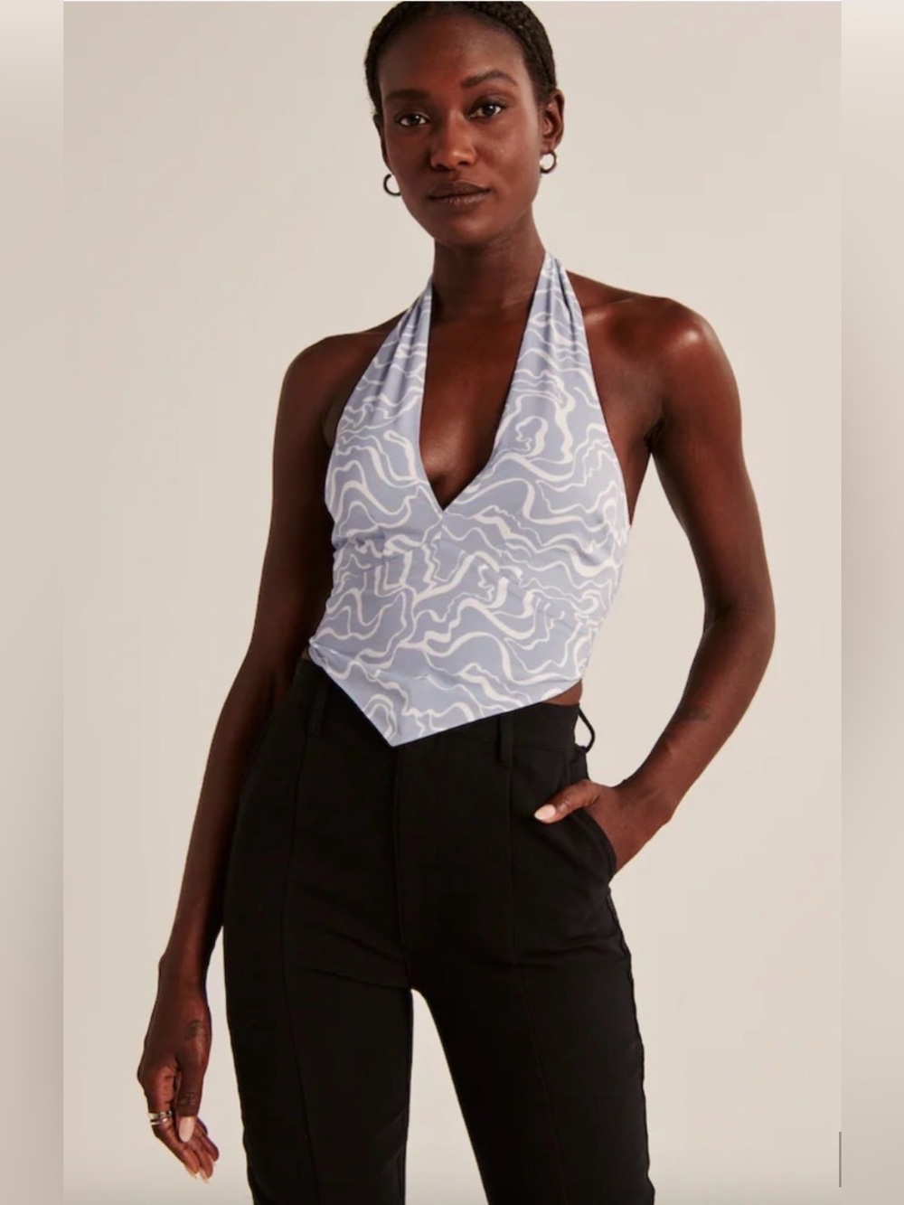 Abercrombie & Fitch Pointed Hem Halter Top